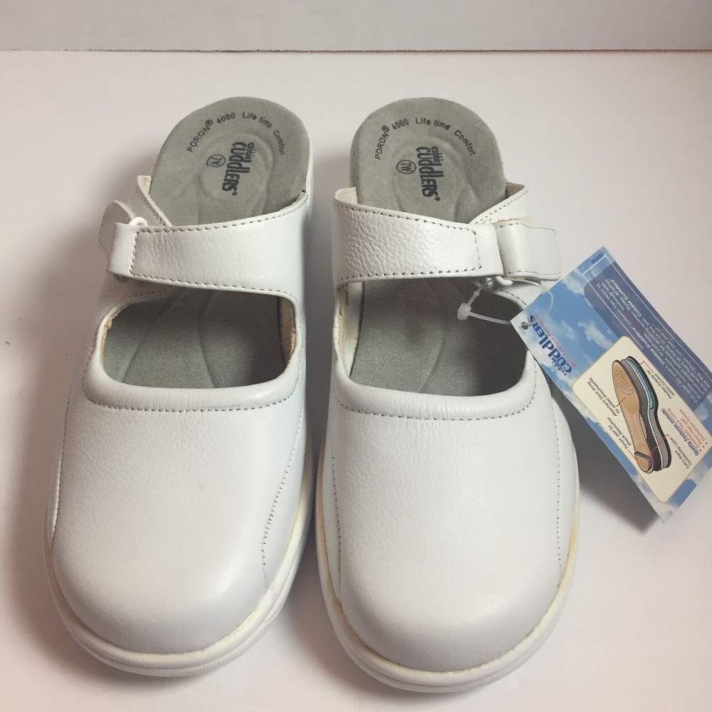 Cuddlers Women Sz/7W Nursing Clogs w/ Velcro Strap